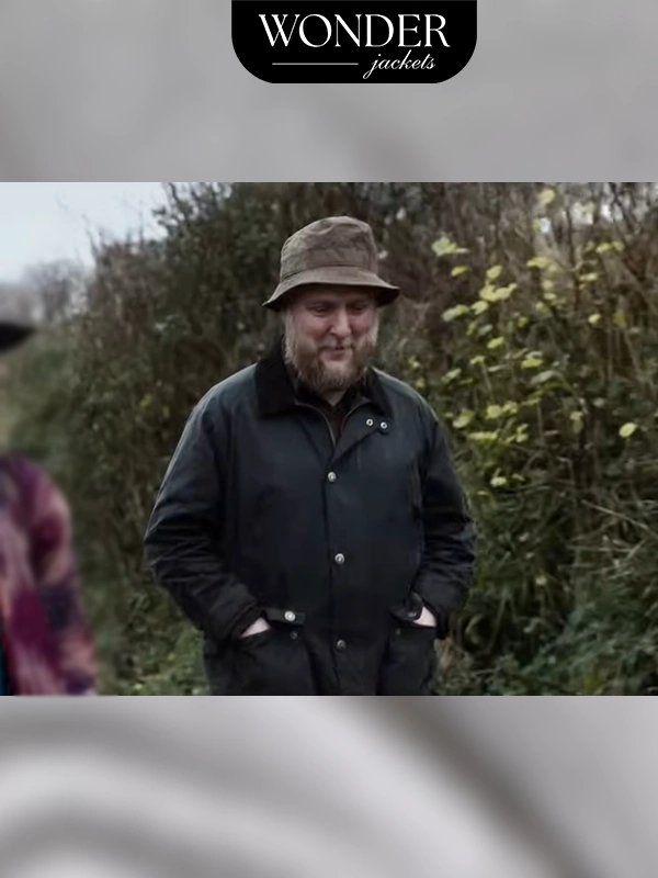 Tim Key The Ballad of Wallis Island Blue Barbour Bedale Jacket

