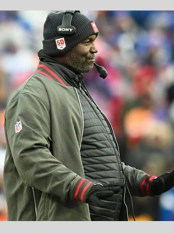 Tampa Bay Buccaneers 2025 Coach Todd Bowles Sideline Black Bomber Jacket