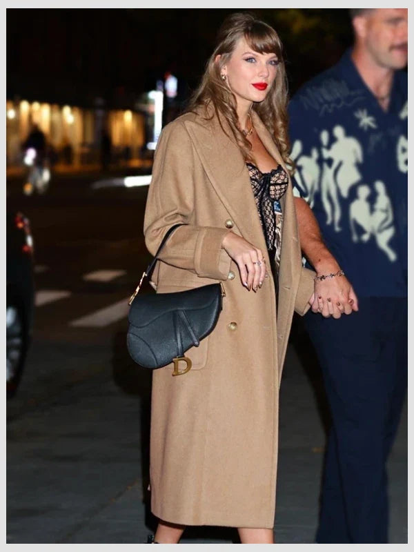 Taylor Swift Brown Polo Coat