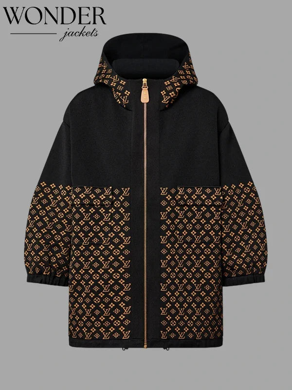 Taylor Swift LV Monogram Jacquard Knit Jacket Hoodie