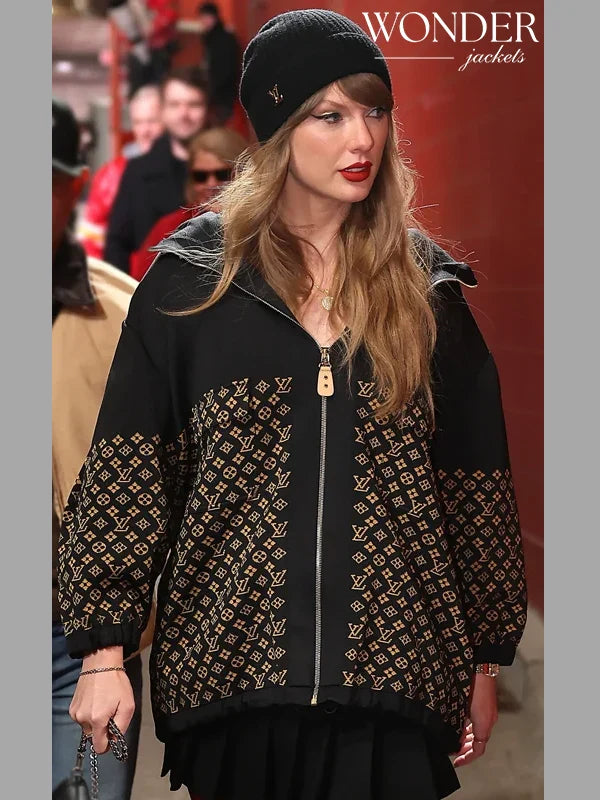 Taylor Swift Louis Vuitton Monogram Jacquard Knit Jacket