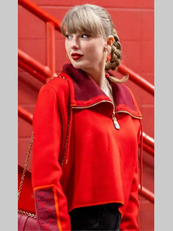 Taylor Swift Louis Vuitton Red Wool Sweatshirt