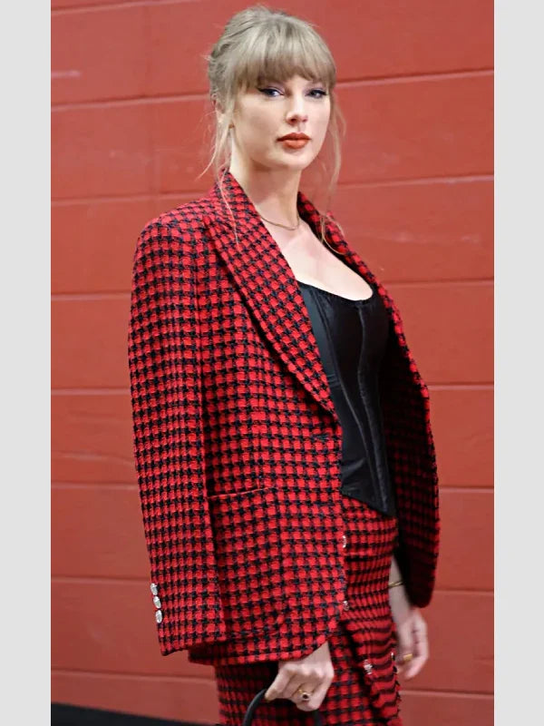 Taylor Swift Red Tweed Blazer