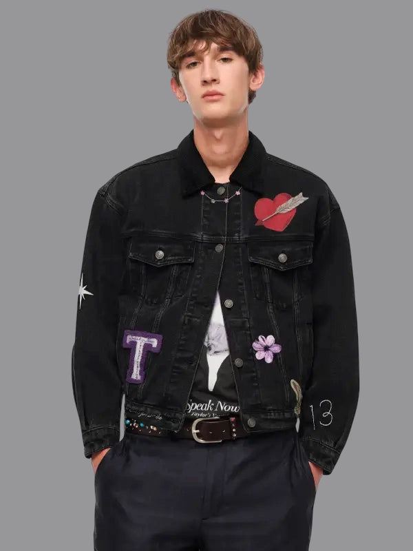 Taylor Swift Speak Now Denim Jacket Black
