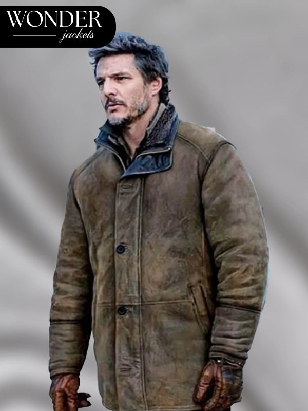 The Last of Us S03 Pedro Pascal Brown Leather Jacket
