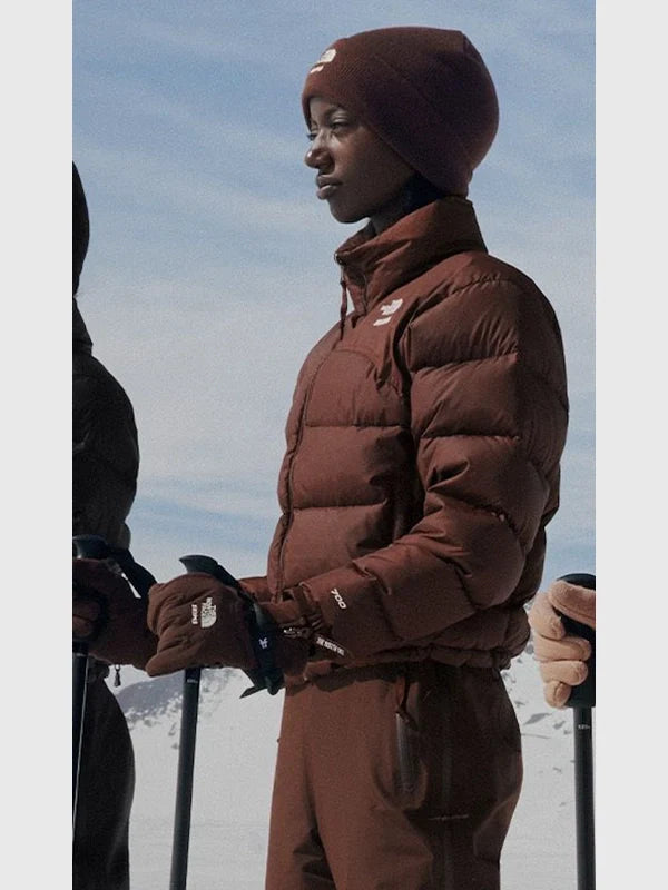 The North Face x Skims Puffer Jacket Brown