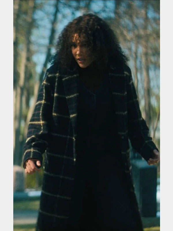 The Umbrella Academy S04 Allison Hargreeves Black Plaid Coat