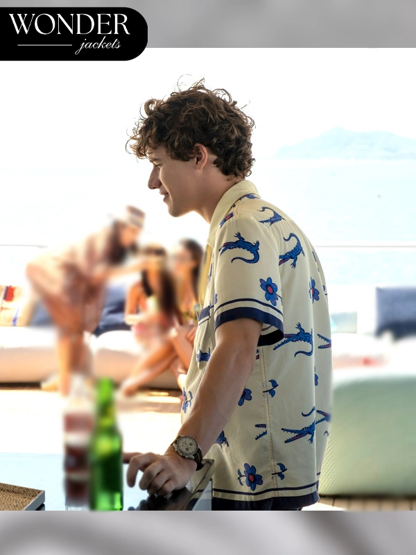 The White Lotus Season 3 Lochlan Ratliff Crocodile Floral Shirt
