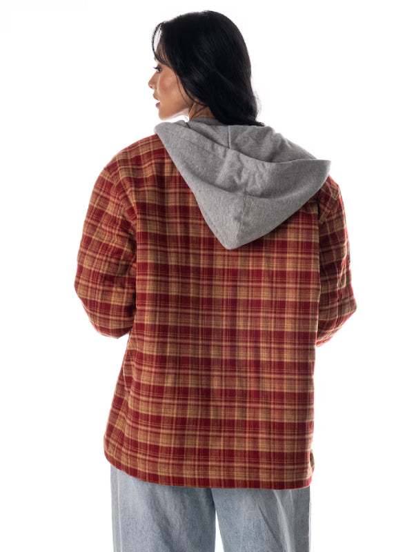 The Wild Collective San Francisco 49ers Hooded Plaid Jacket