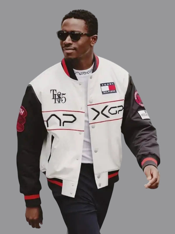 The APXGP Collection Satin Boxy Varsity Jacket Tommy Hilfiger