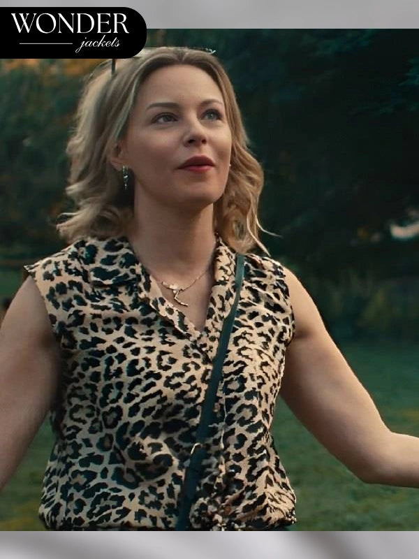 The Better Sister Elizabeth Banks Leopard Sleeveless Top Multi-Color