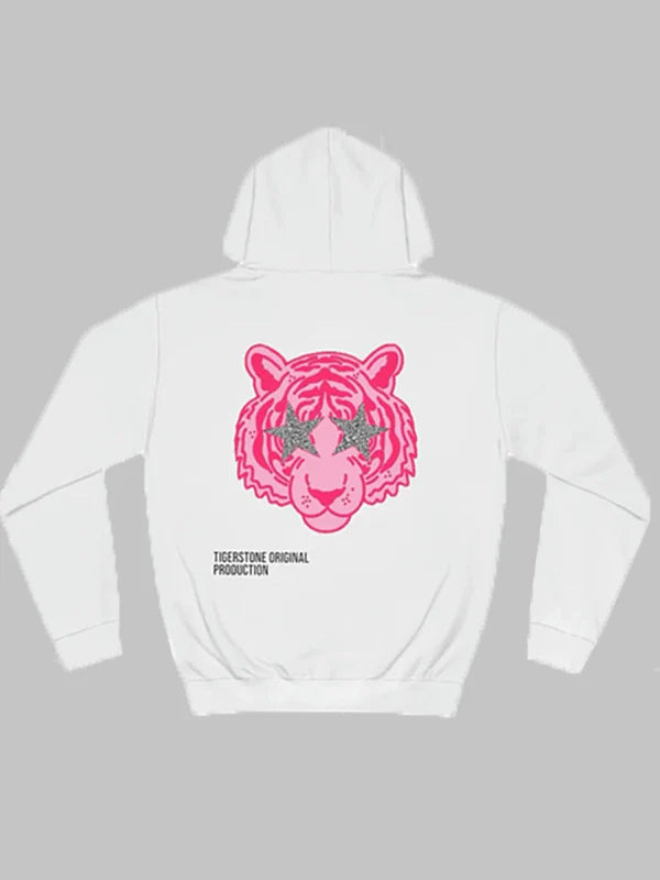 Tiger Stone White Hoodie Tiger