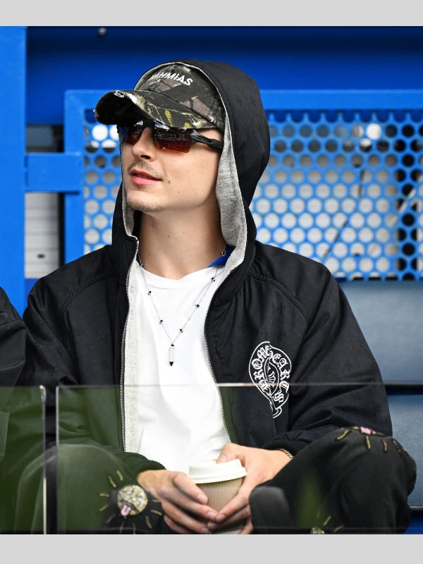 Timmothee Chalamet Chelsea vs Fulham Black Hooded Jacket