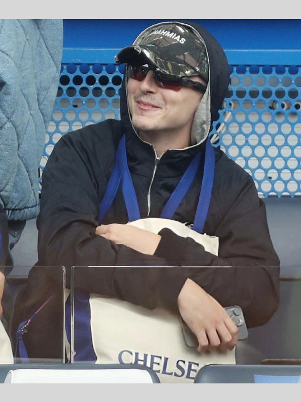 Timmothee Chalamet Chrome Hearts Black Hooded Jacket