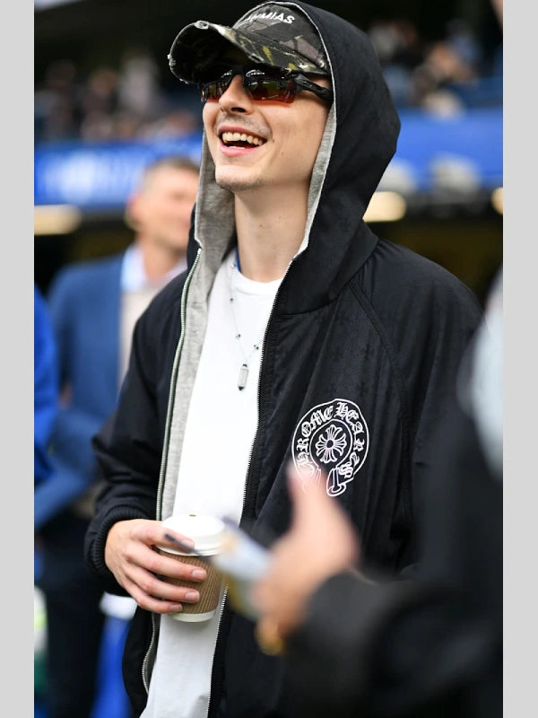 Timmothee Chalamet Chrome Hearts Black Jacket