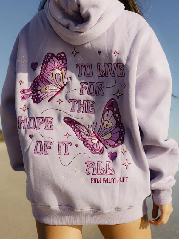 To Live For The Hope Of It All Purple Hoodie