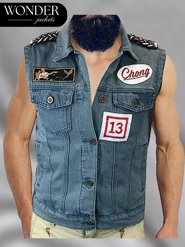 Tommy Chong Up in Smoke Blue Denim Vest