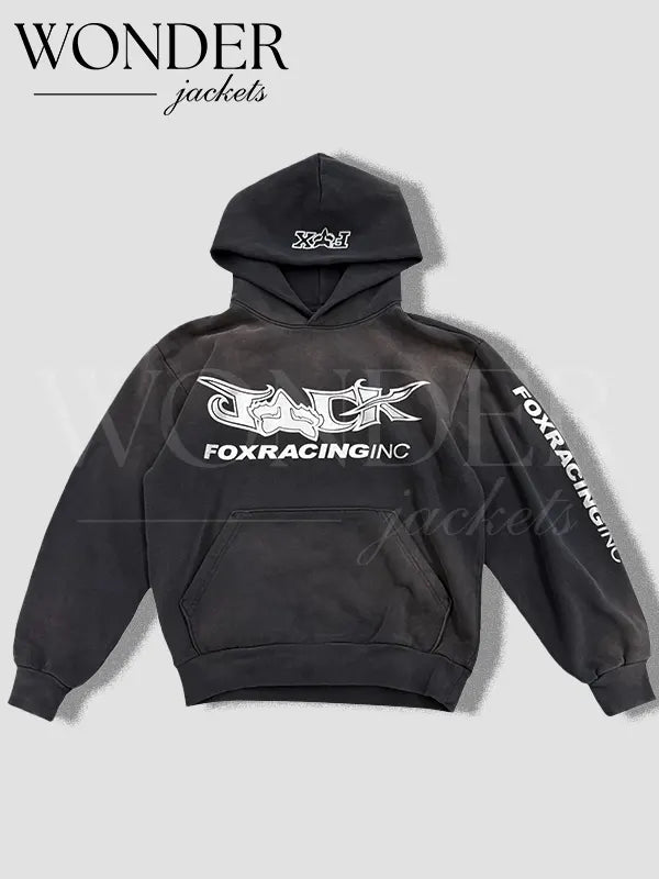 Travis Scott CJ X Fox Racing Hoodie Black