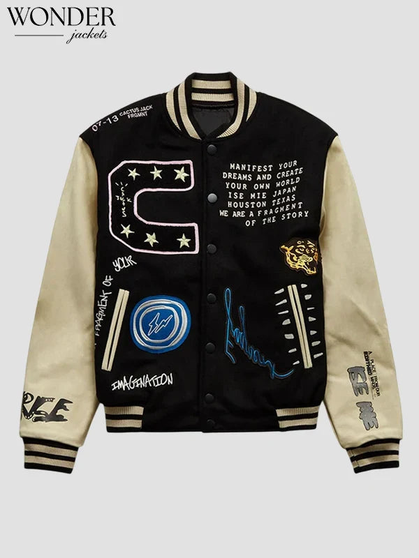 Travis Scott x Fragment Manifest Letterman Jacket