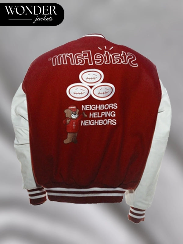 Travis Scott Cactus Jack x State Farm Varsity Jacket