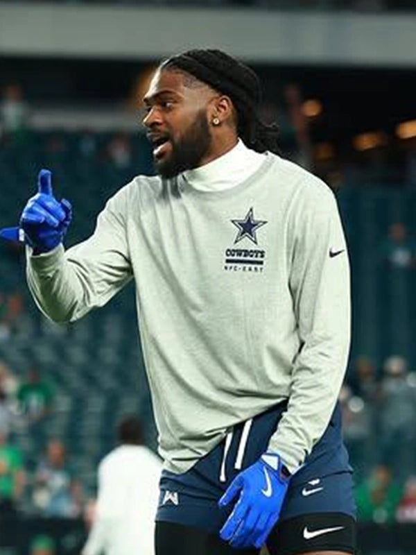 Trevon Diggs Dallas Cowboys Sideline Long Sleeve T-Shirt Grey