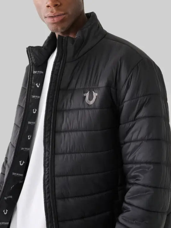 True Religion Black Puffer Jacket