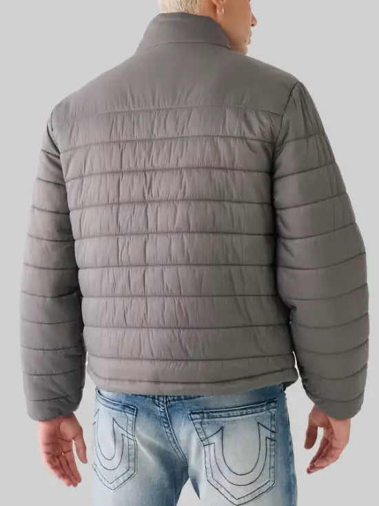 True Religion Grey Puffer Jacket