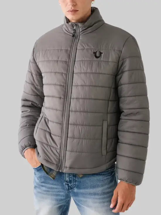 True Religion Puffer Jacket Grey