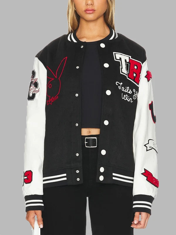 True Religion x Playboy Good Bunny Varsity Jacket