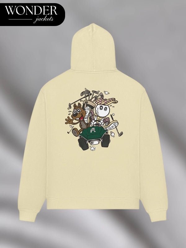 Two Man Scramble Malbon Hoodie Cream