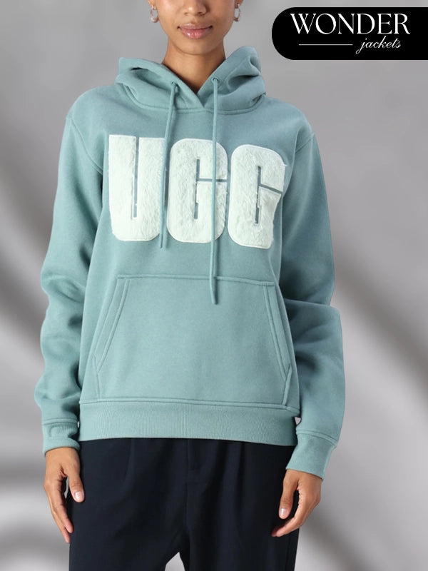 UGG Fuzzy Logo Sweatshirt Blue