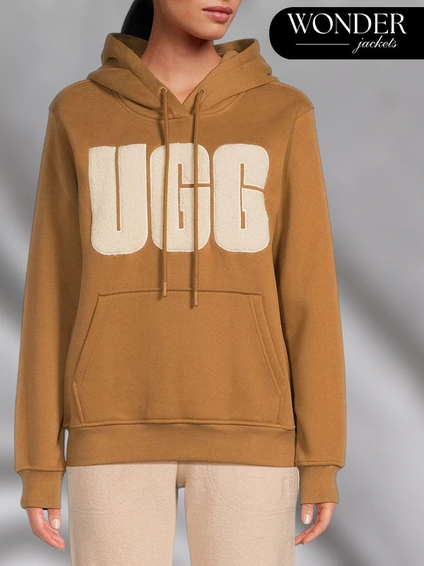 UGG Rey Fuzzy Logo Hoodie