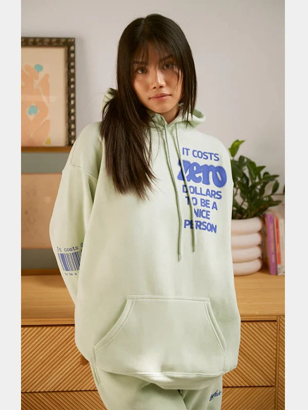 Unisex It Costs Zero Dollars To Be A Nice Person Oversized Hoodie