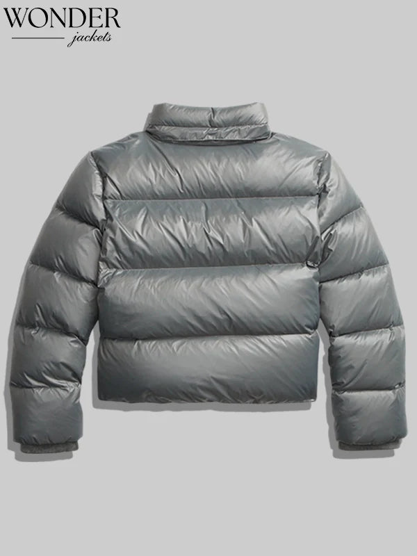 Unisex Ralph Lauren Puffer Jacket Grey