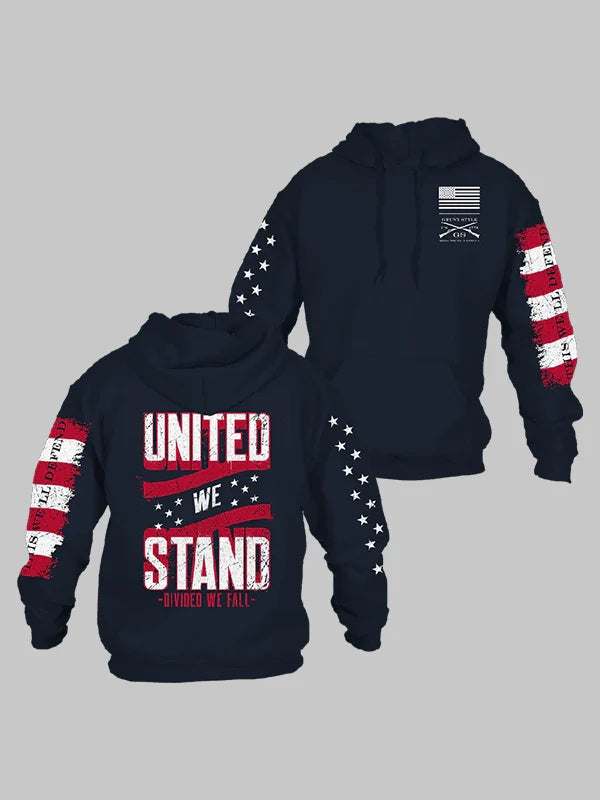 United We Stand Divided We Fall Hoodie Navy