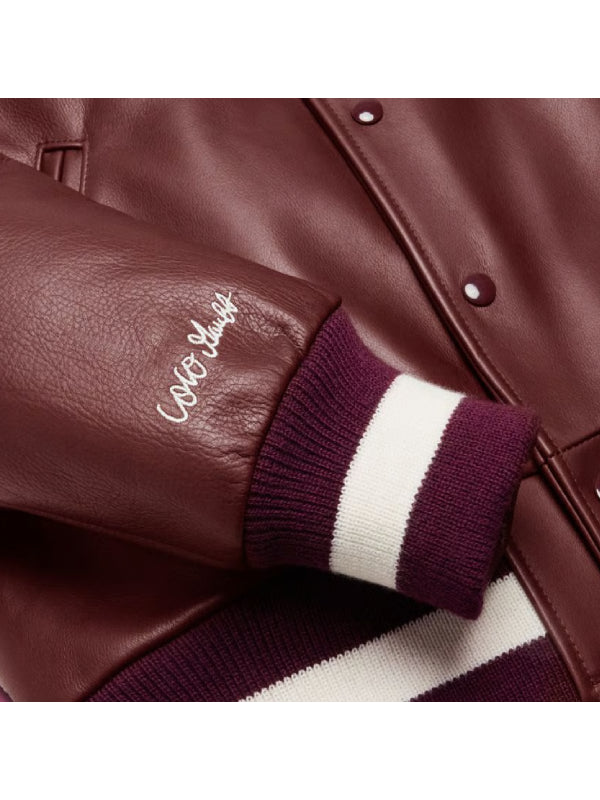 Us Open Coco Gauff New Balance Leather Bomber Jacket