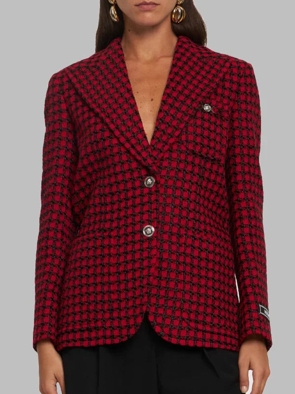 Versace Tweed Masculine Blazer red & black