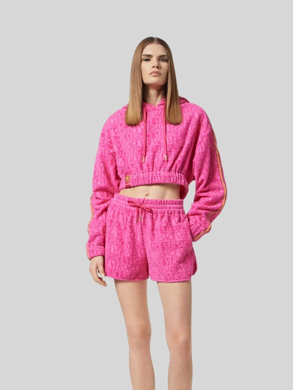 Versace I love Baroque Pink Pullover Hoodie