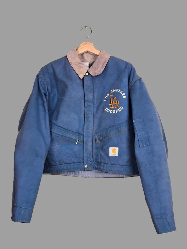 Vintage Carhartt X LA Dodgers Crop Jacket Blue