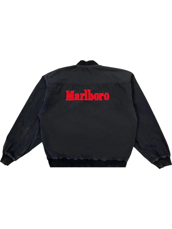 Vintage Marlboro Reversible Bomber Jacket Black