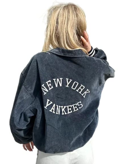 Vintage New York Yankees Corduroy Bomber Jacket