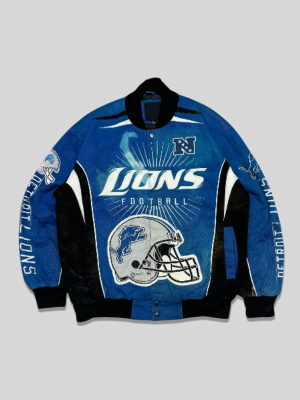 Vintage Detroit Lions Blue Racing Jacket