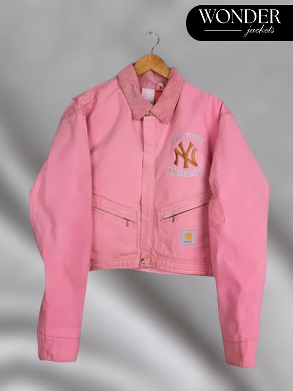 Vintage NY Yankees Pink Carhartt Crop Jacket