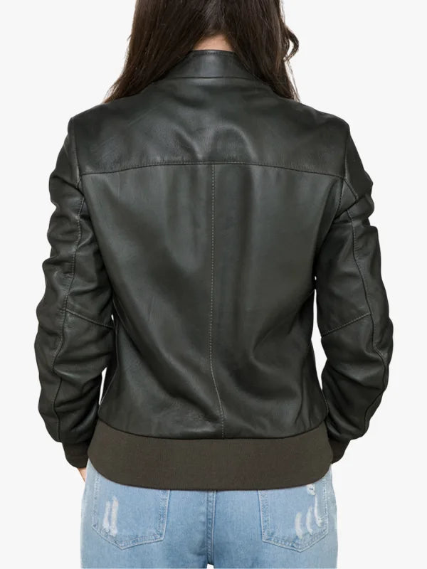 Vittoria Green Women sBomber Jacket