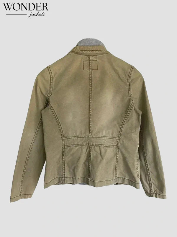 Von Dutch Grey High Neck Cotton Jacket