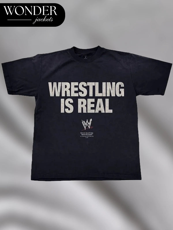 WWE Travis Scott Wrestling Is Real T-shirt Black