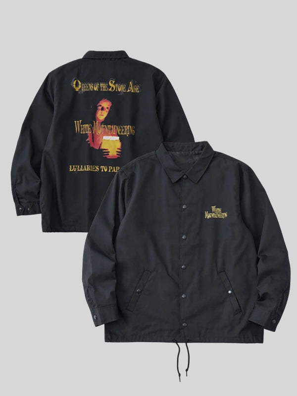 White Mountaineering Qotsa Lullabies To Paralyze Black Coach Jacket