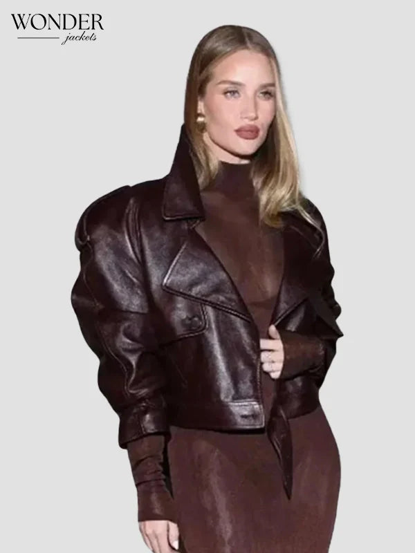 Whiteley PFW Brown Jacket Rosie Huntington