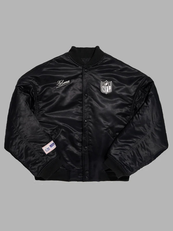 Willy Chavarria Kendrick Lamar G.National Bomber Jacket Black