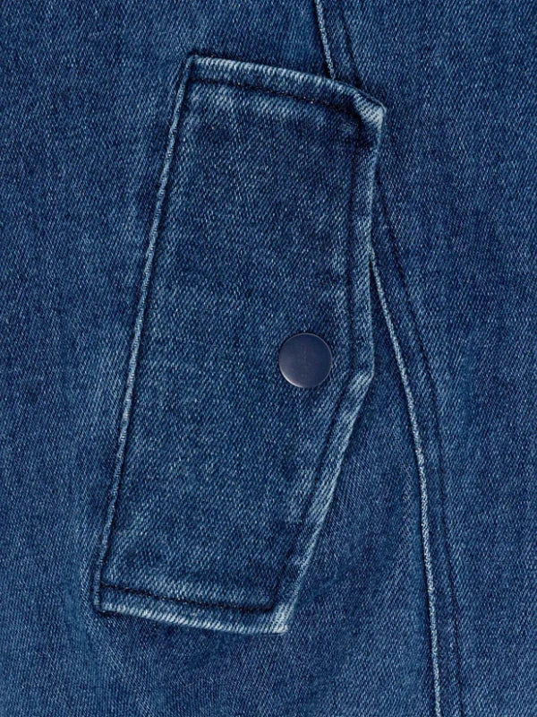 Wish Me Luck Blue Denim Bomber Jacket